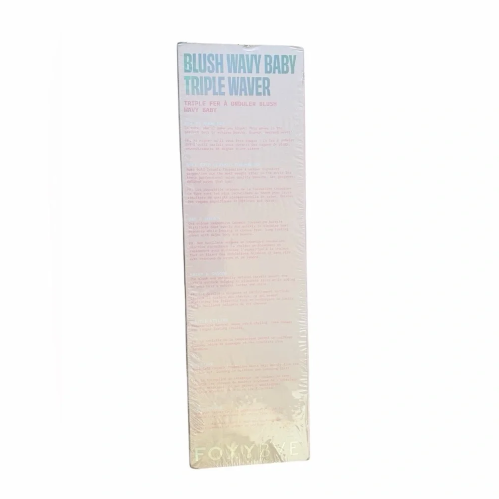 FoxyBae Baby Blush Wavy Baby Triple 3 Barrel Hair Waver Crimper Curler Iron